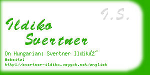 ildiko svertner business card